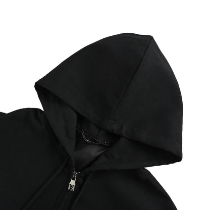 Louis Vuitton 25Fw metal logo suit zipper hooded jacket