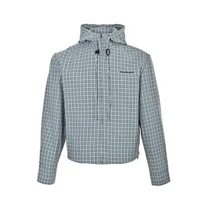 Acne Studios Acne fine check hooded jacket