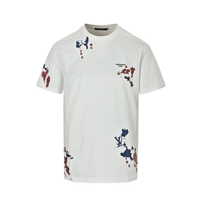 Louis Vuitton 26ss ink smudged presbyopia printed short sleeves