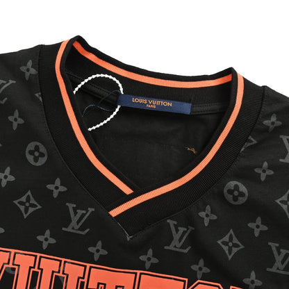 Louis Vuitton 25ss No. 00 orange letter printed short sleeves