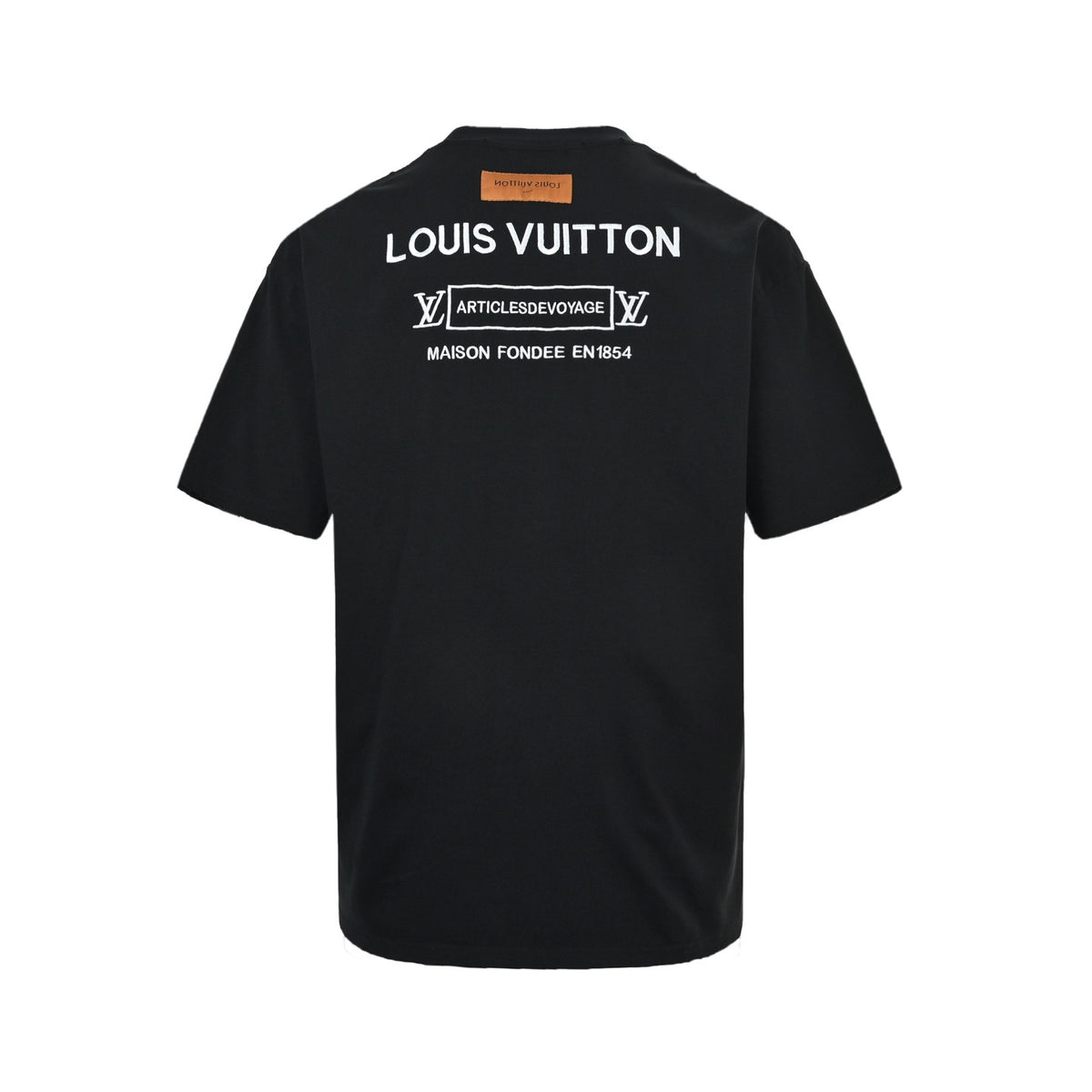 Louis Vuitton short sleeves with embroidered letters on the front and back