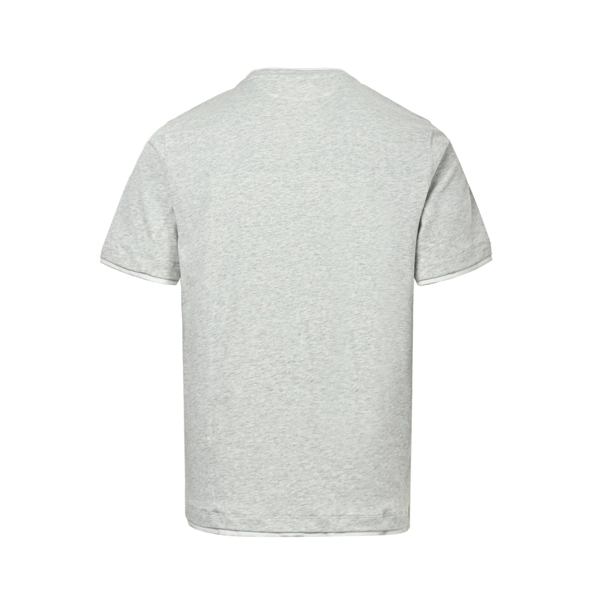 Brunello Cucinelli/BC fake two-piece gray short-sleeved embroidered small label