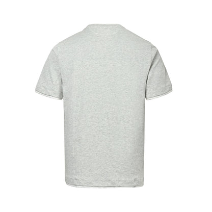 Brunello Cucinelli/BC fake two-piece gray short-sleeved embroidered small label