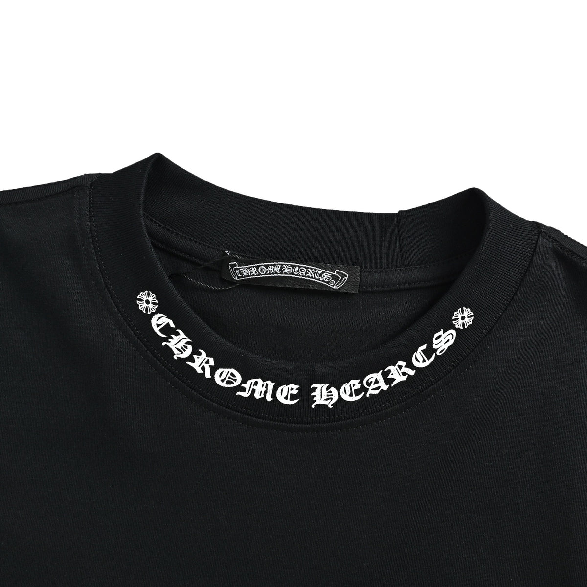 Chrome Hearts/Chrome Heart Pocket Cross Print Round Neck Short Sleeve