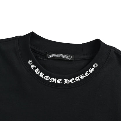 Chrome Hearts/Chrome Heart Pocket Cross Print Round Neck Short Sleeve