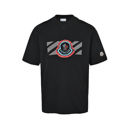 Moncler/Mask 26ss embroidered logo short sleeves