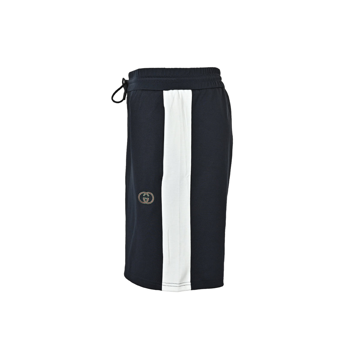 Gucci 26ss blue and white colorblock embroidered logo shorts
