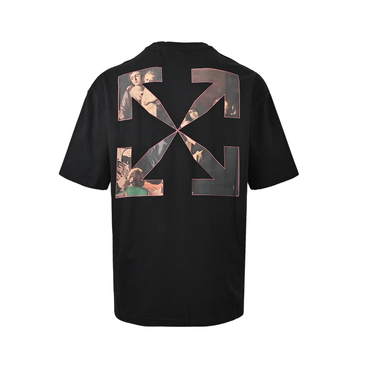OFF WHITE blurred oil painting arrow print short sleeves