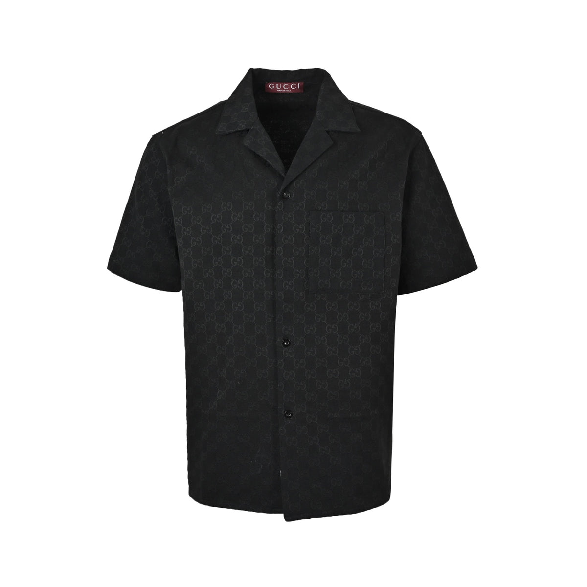Gucci old flower jacquard all-over print suit short-sleeved shirt