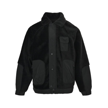 Ralph Lauren lambswool coat with pony leather label on the back