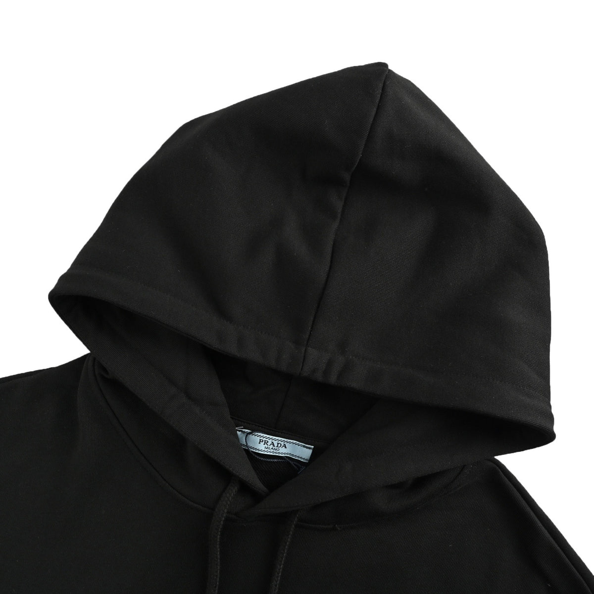 Prada 25Fw fake pocket triangle logo hooded sweatshirt