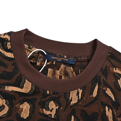 Louis Vuitton 26ss twisted old flower jacquard short sleeves
