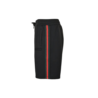 Gucci red and green webbing patch small logo embroidered shorts