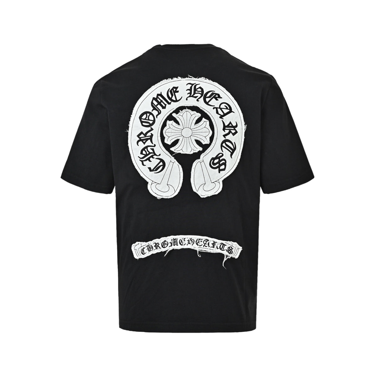 Chrome Hearts Sanskrit horseshoe patch embroidered short sleeves