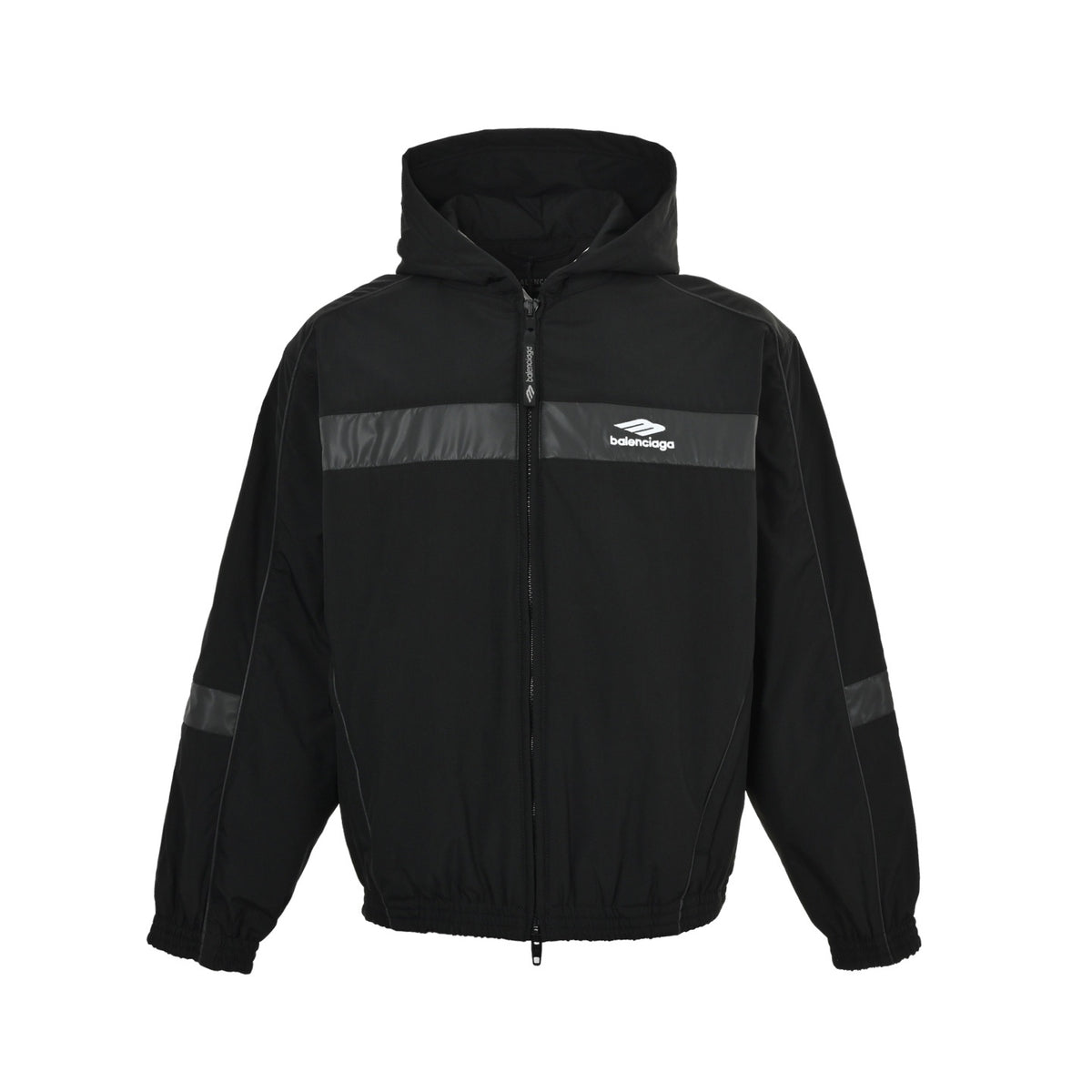Balenciaga/Balanciaga reflective logo parka hooded jacket
