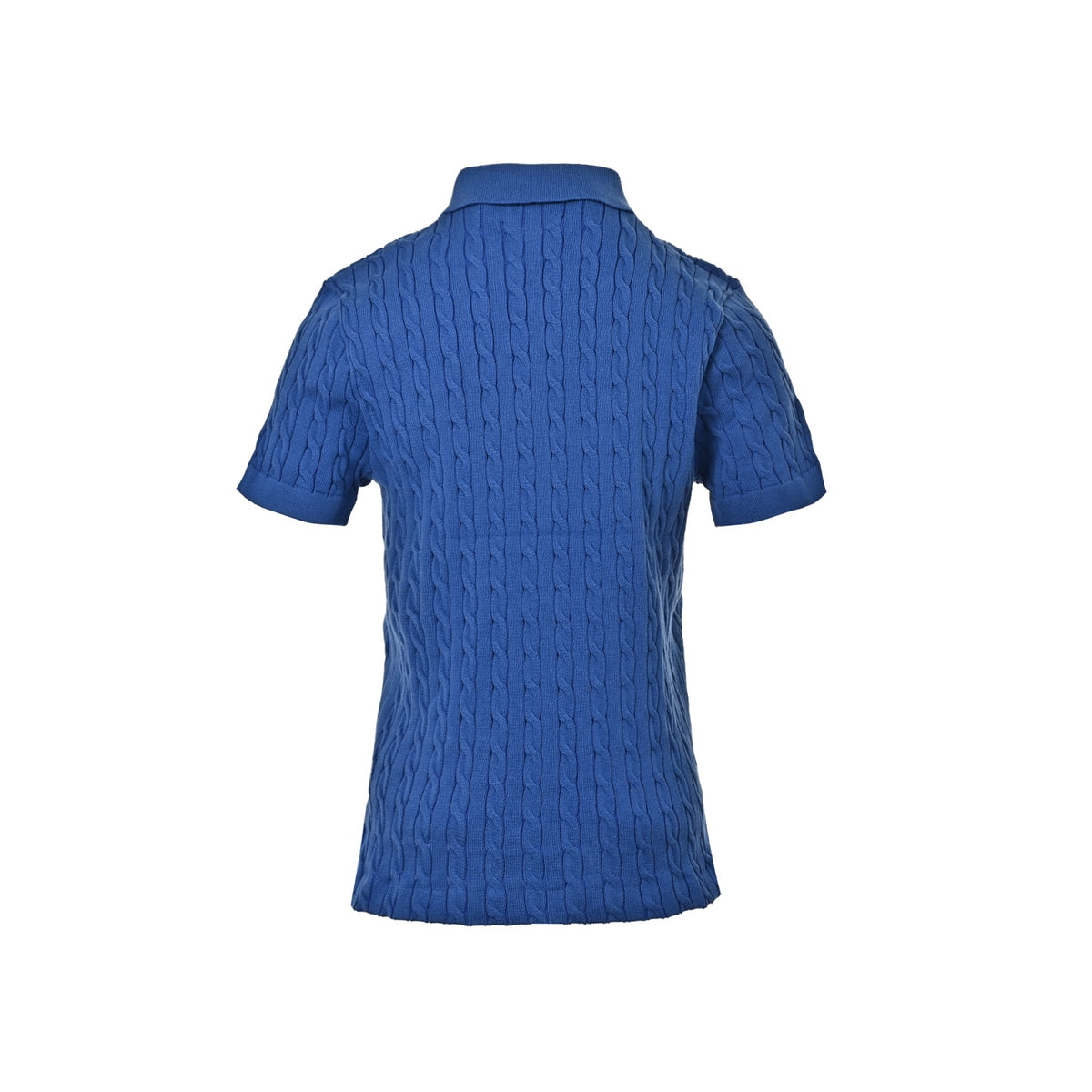 Ralph Lauren pony logo embroidered cable knit Polo short sleeves