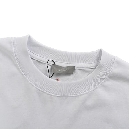 Dior 25ss ski series embroidered logo short sleeves