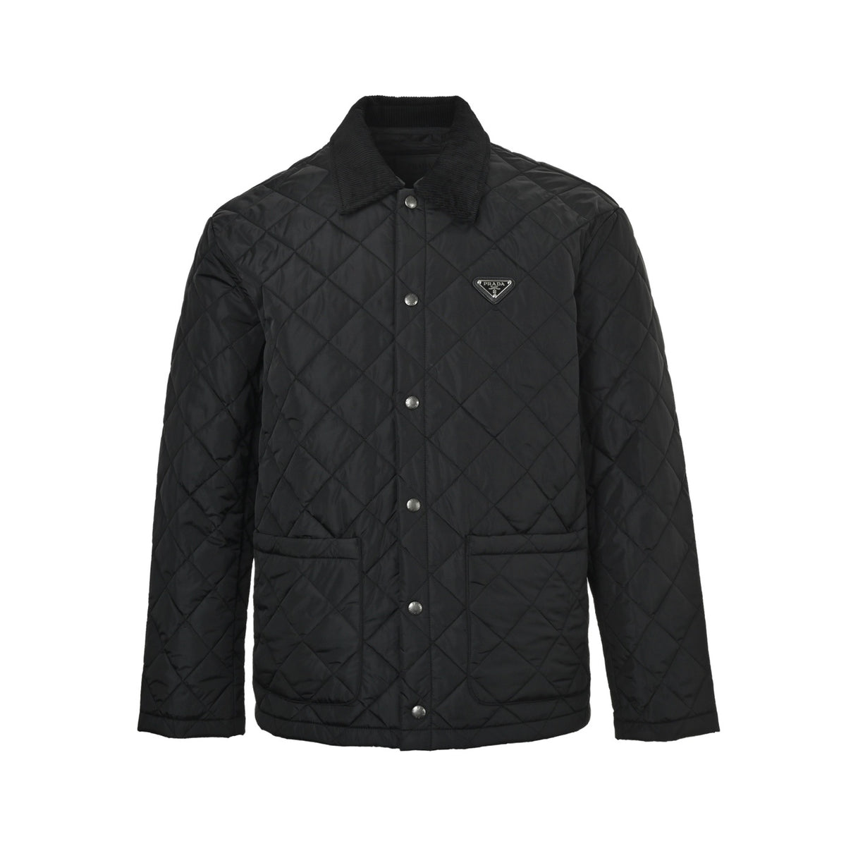 PRADA PRD corduroy collar triangle lapel padded jacket