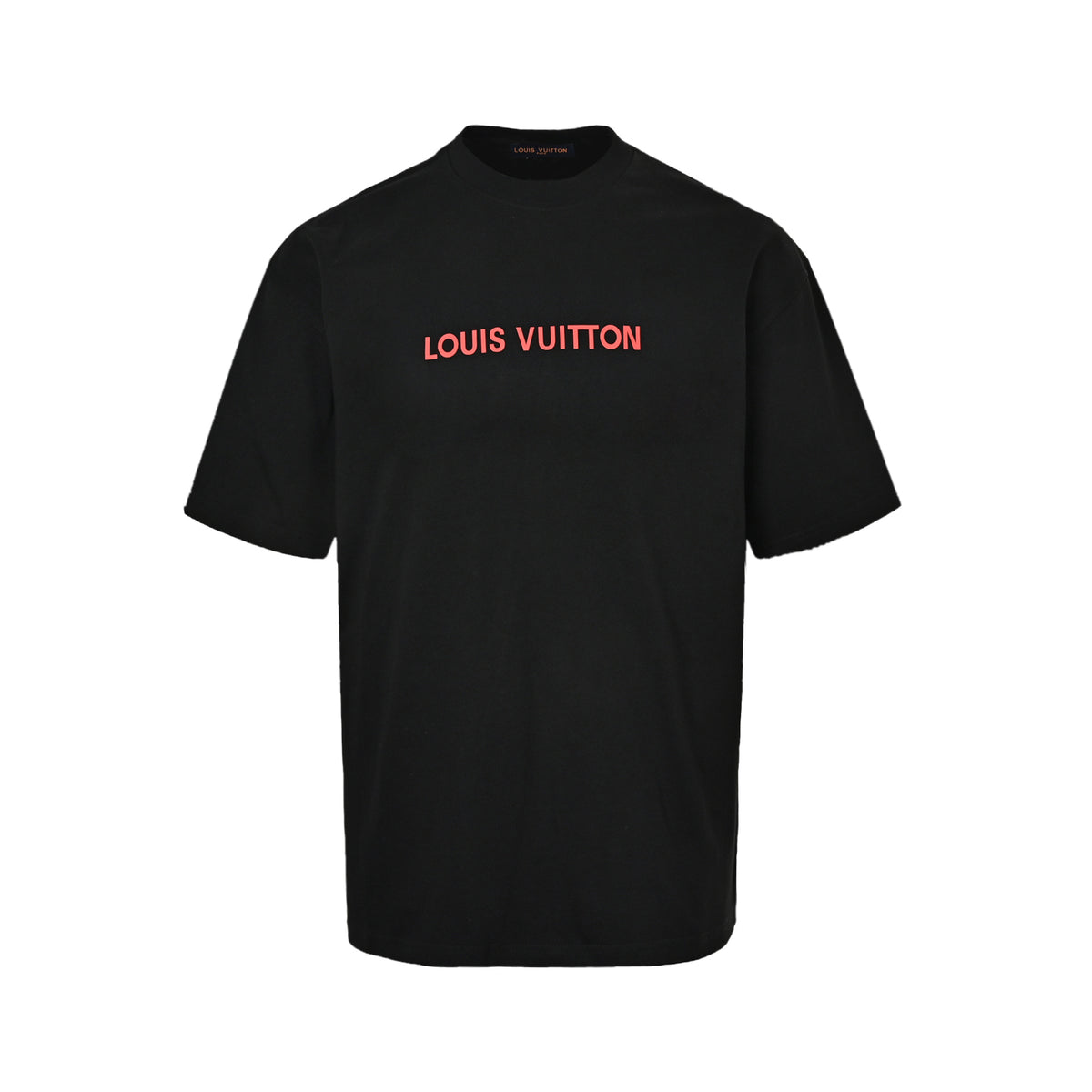 Louis Vuitton short sleeves with red letter slogan printed on the chest