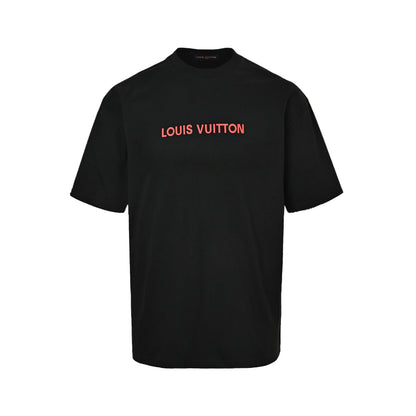 Louis Vuitton short sleeves with red letter slogan printed on the chest