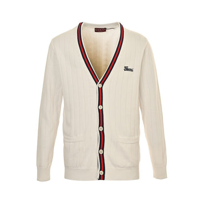 Gucci 24Fw signature letter embroidered cardigan sweater