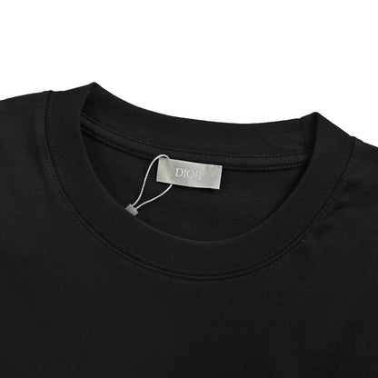 Dior old flower patch embroidered short sleeves