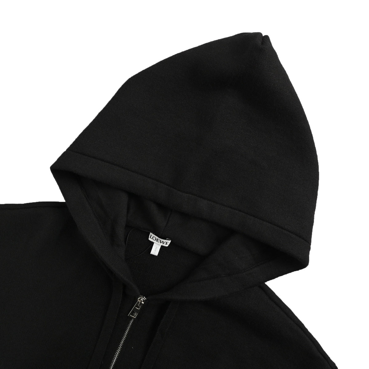 Loewe/Luoyiwei Anagram hooded knitted jacket with embossed back zipper