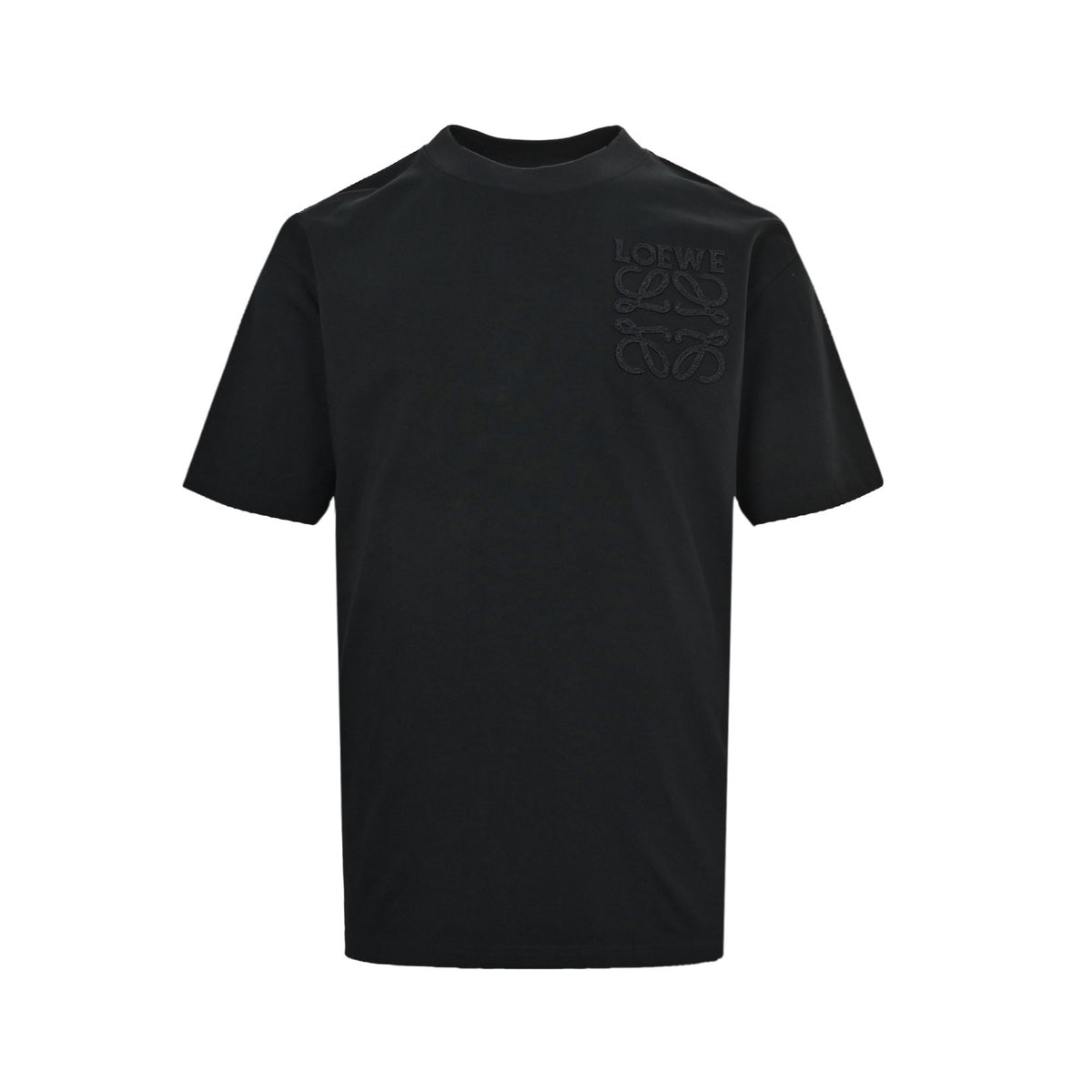 Loewe/Luo Yiwei 26ss dark logo woven embroidery short sleeves