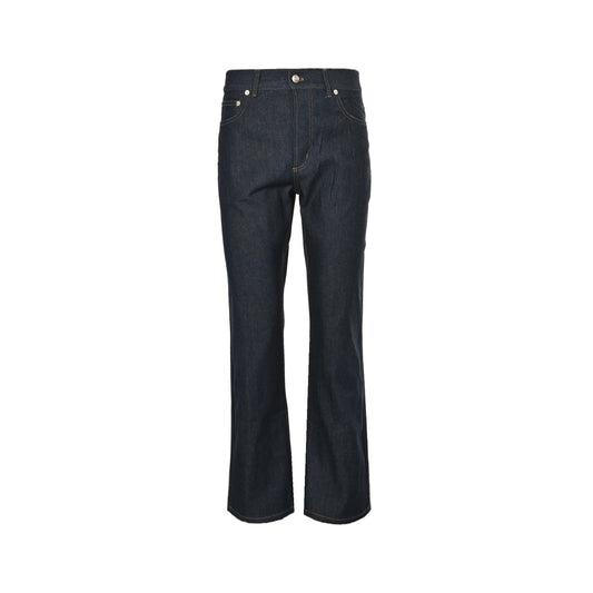 Dior 25Fw logo leather brand jeans