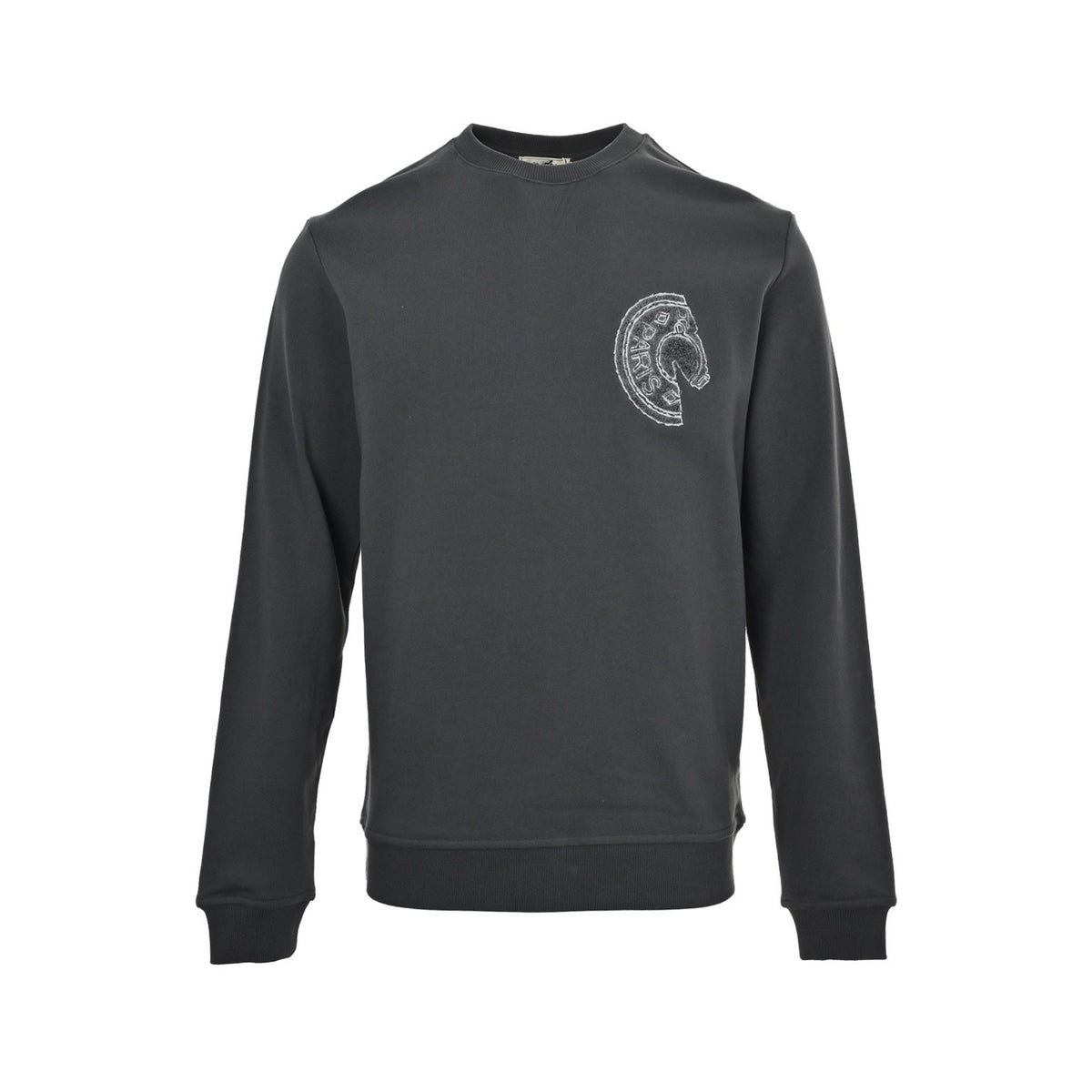 Hermes/Hermès saddle stud patch round neck sweatshirt