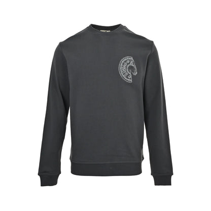 Hermes/Hermès saddle stud patch round neck sweatshirt