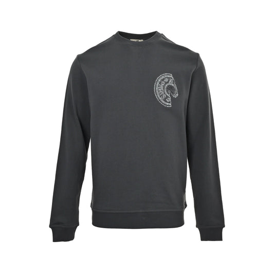 Hermes/Hermès saddle stud patch round neck sweatshirt
