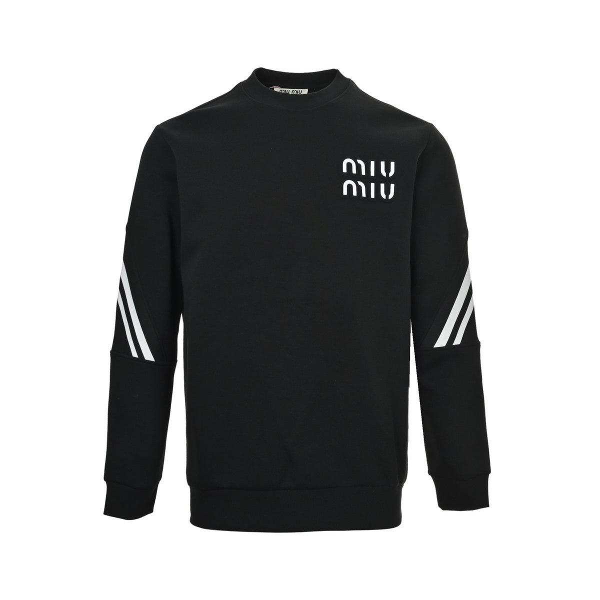 Miu Miu 25Fw back webbing logo jacquard stitching sweatshirt