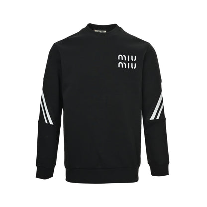 Miu Miu 25Fw back webbing logo jacquard stitching sweatshirt