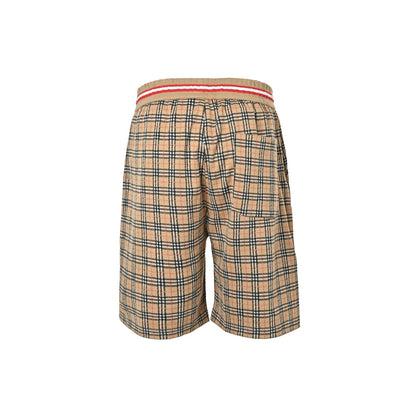 Burberry war horse embroidered plaid shorts