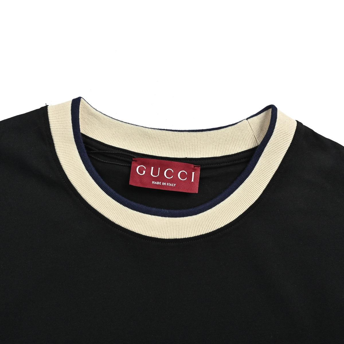 Gucci color block threaded collar 1921 double G embroidered short sleeves