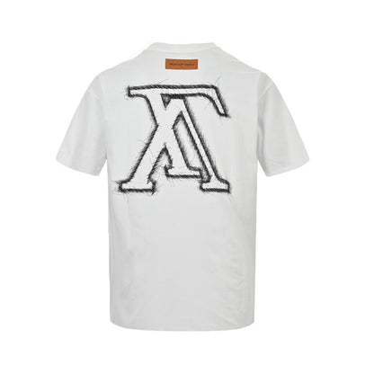 Louis Vuitton 24ss sketch letter printed short sleeves