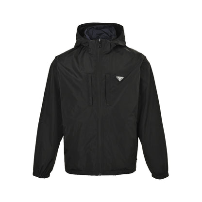 Prada Vertical Pocket Reversible Regenerated Nylon Hooded Jacket