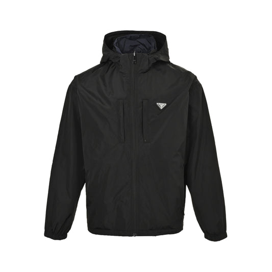 Prada Vertical Pocket Reversible Regenerated Nylon Hooded Jacket