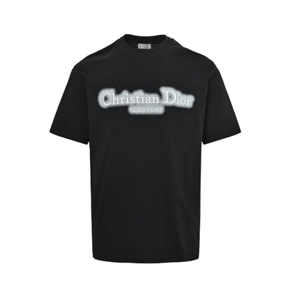 Dior rendered letter embroidery short sleeves