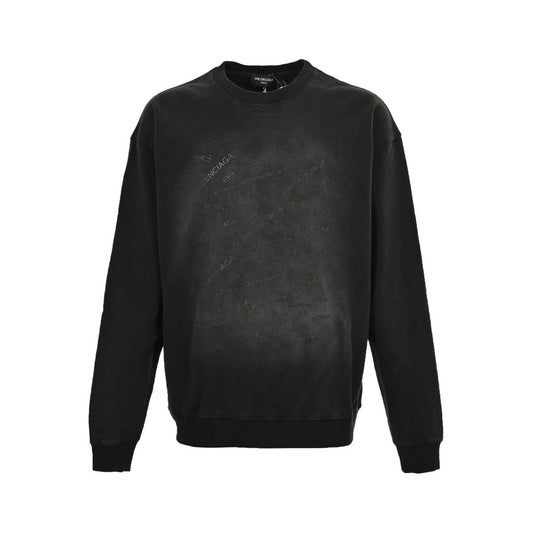 Balenciaga/Balanciaga Gradient washed barrage printed round neck sweatshirt