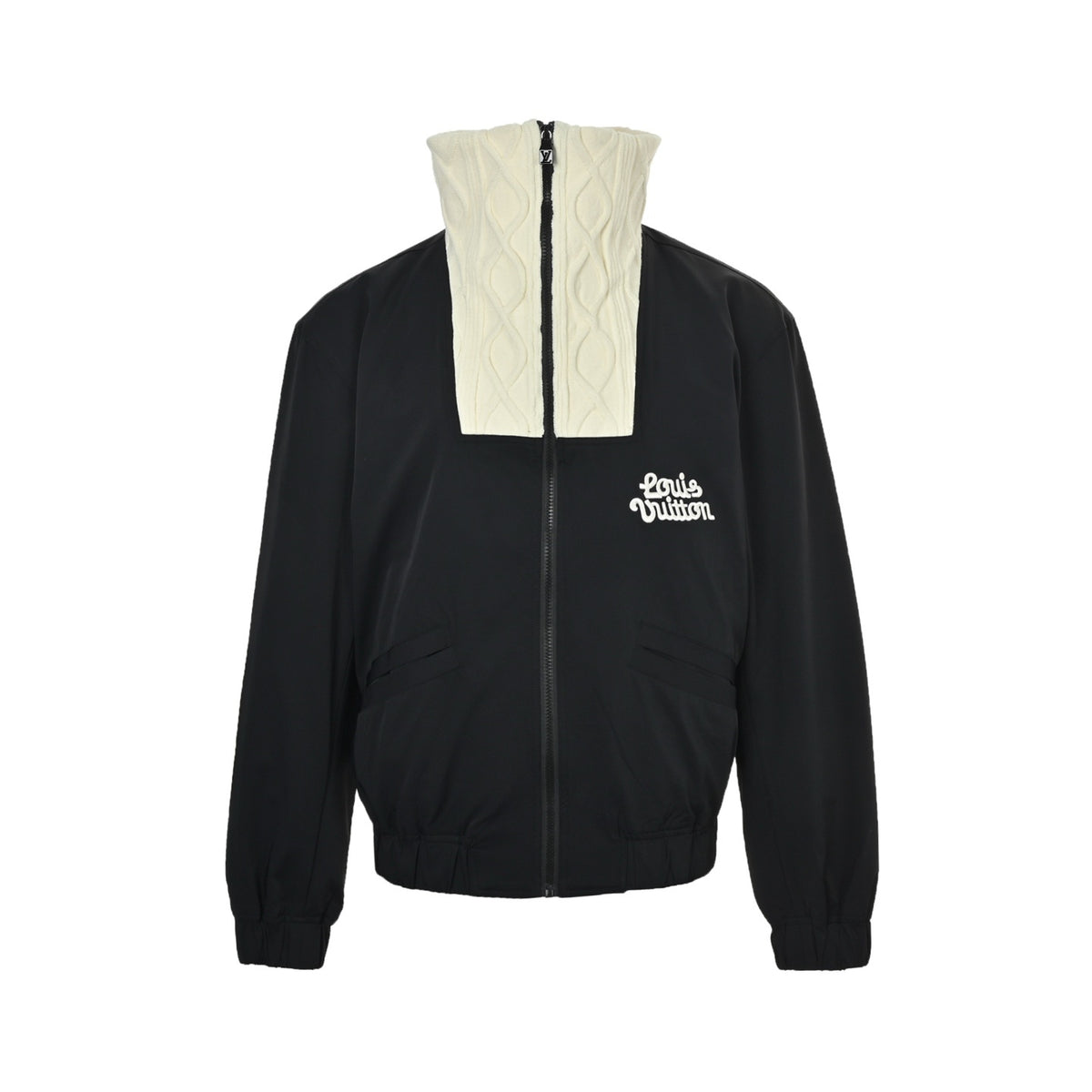Louis Vuitton cable neck belted jacket