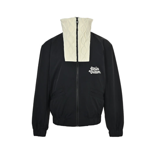 Louis Vuitton cable neck belted jacket