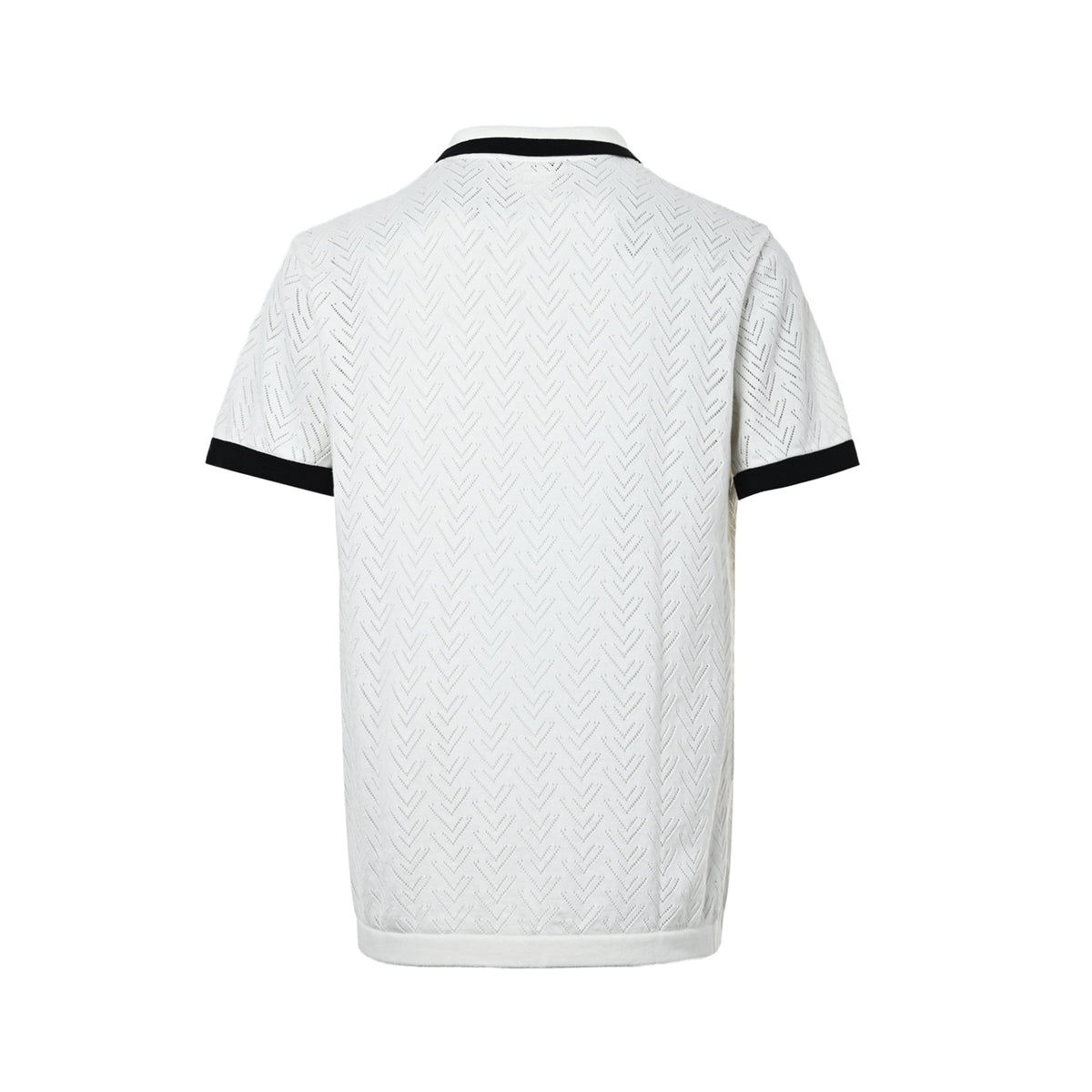 Louis Vuitton 26ss letter jacquard hollow knitted Polo short sleeves