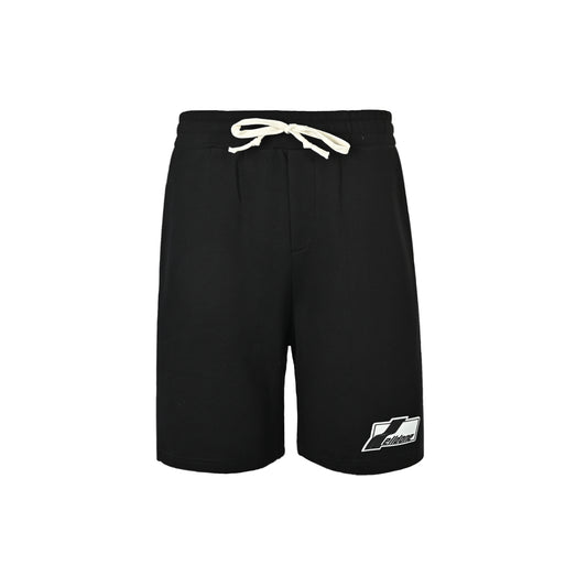 We11 Done silicone logo drawstring elastic shorts