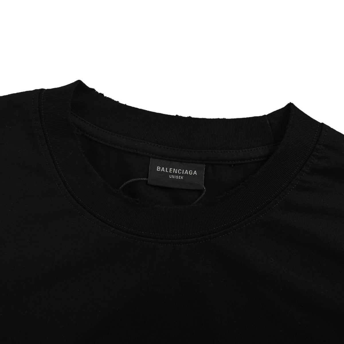 Balenciaga 25ss double B embroidery and 3D ghosting inkjet logo hole short sleeves