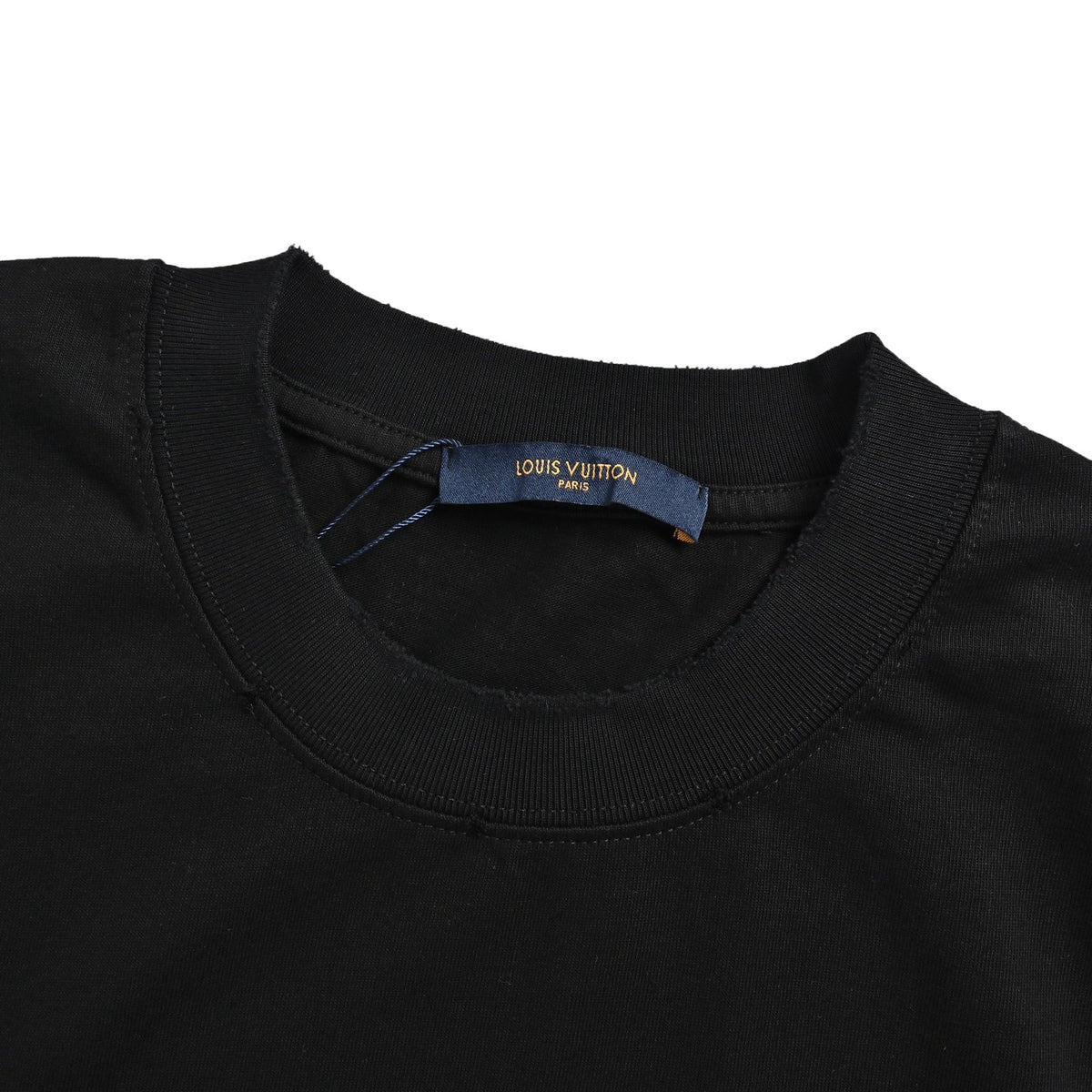 Louis Vuitton heavy duty frayed embroidered patch embroidered short sleeves