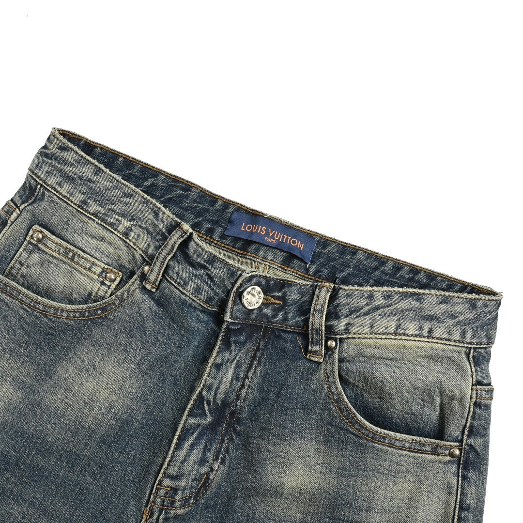 Louis Vitton/Louis Vuitton 24Fw pocket fun graffiti jeans