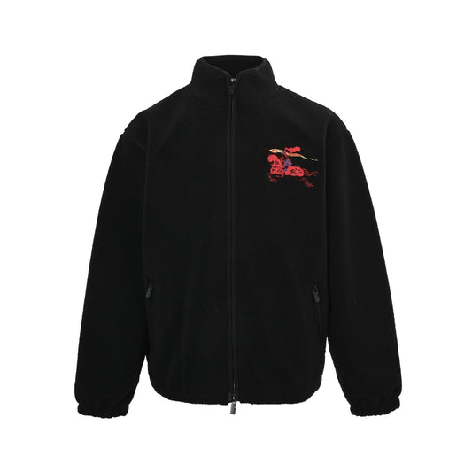 Burberry Year of the Horse New Year's Eve Series Back Flocked Color Embroidered War Horse Lamb Wool Jacket