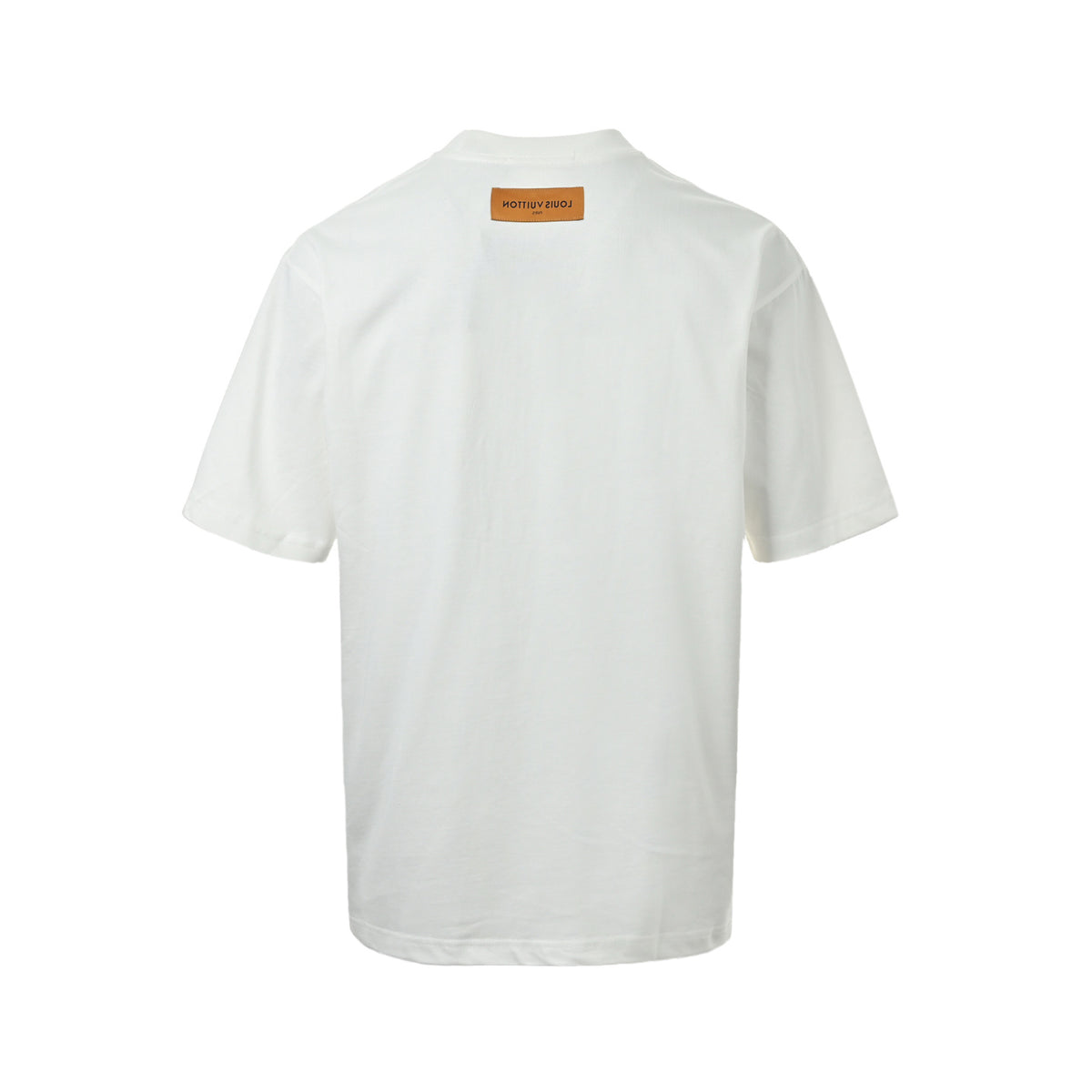 Louis Vuitton 26ss embossed short sleeves with incomplete letters on the neckline